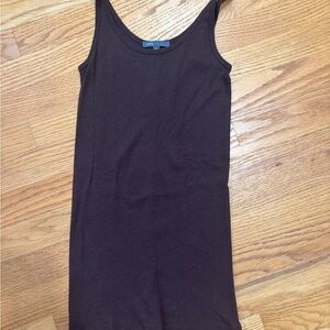 Vince Chocolate Brown Cotton ribbed tank, Sz L